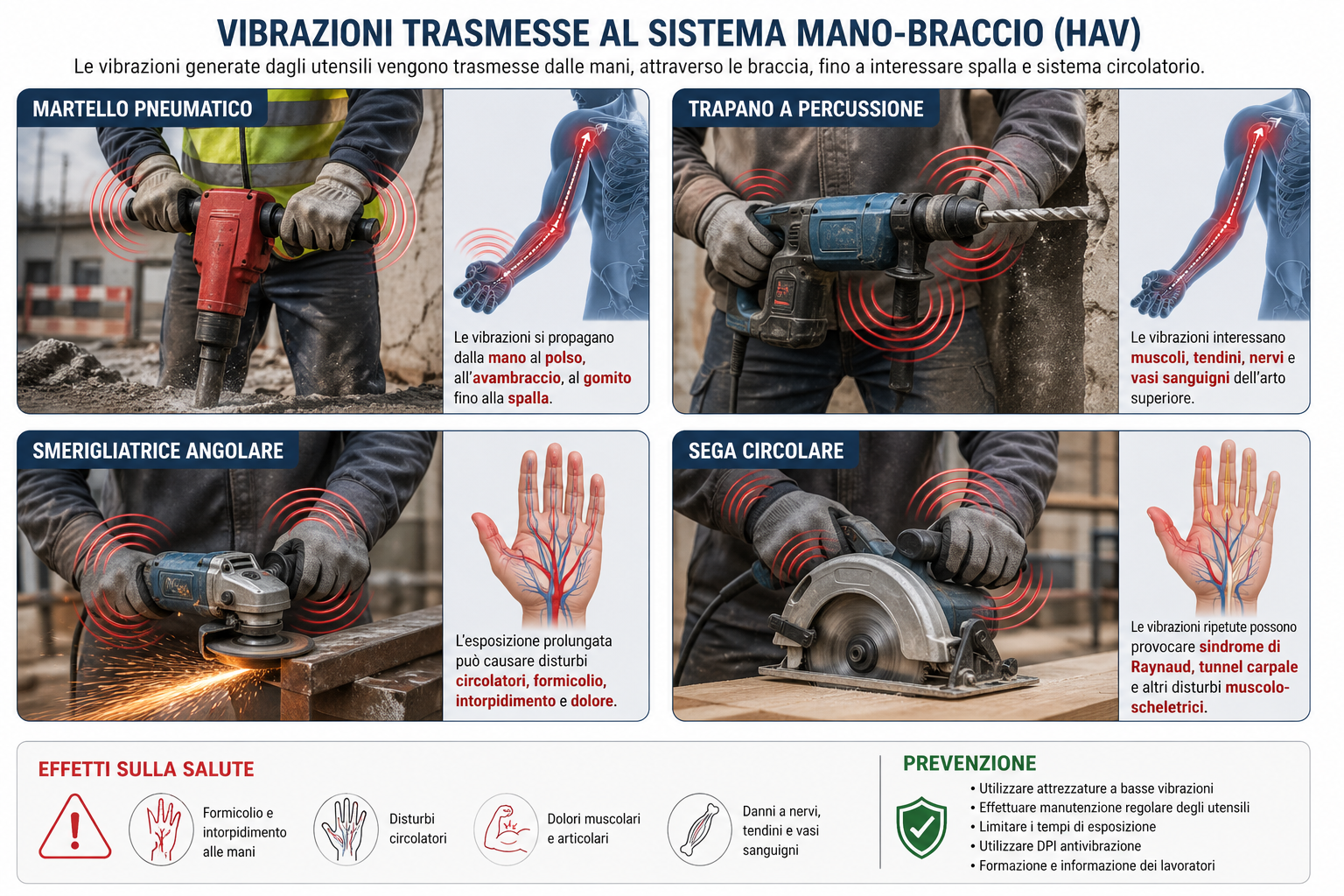 Le vibrazioni trasmesse al sistema Mano-Braccio